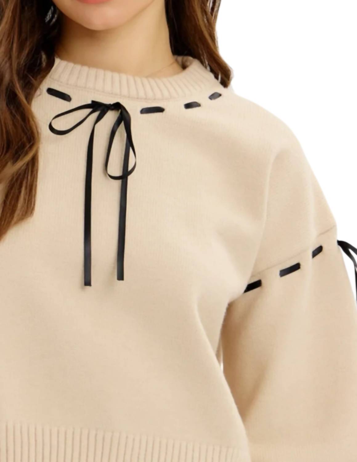 Idem Ditto - Lula Ribbon Crewneck Sweater