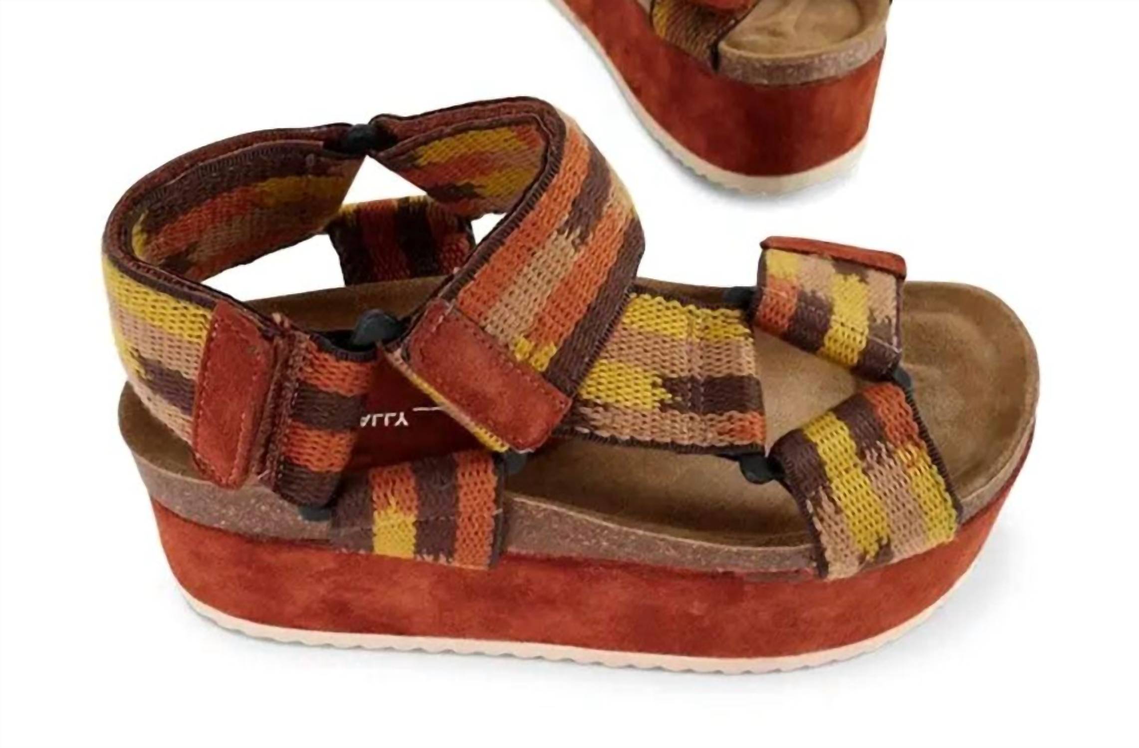 INTENTIONALLY BLANK Women's Zona Platform Sandals in chestnut - women's sandal - detail view
