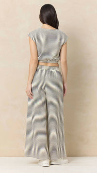 Vintage Havana - French Terry Wide Leg Pant