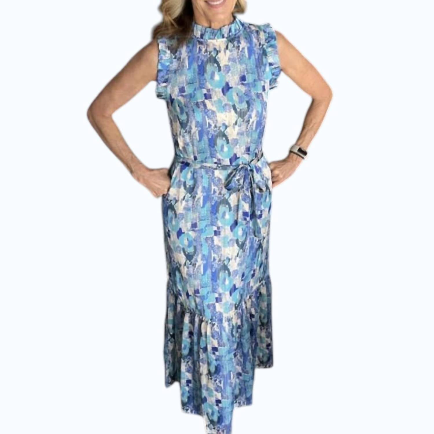 Jade - Ruffles Trim Maxi Dress