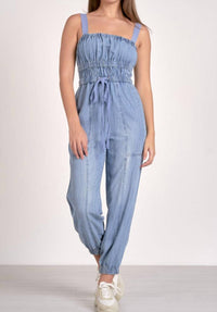 Elan - Shiloh Denim Jumpsuit - Plus