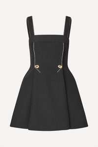 STINE GOYA Sleeveless Square Neck Mini Dress in jet black - women's dress - alternate view