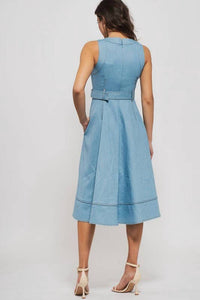 Urban Daizy - Fit And Flare Sleeveless Midi Dress