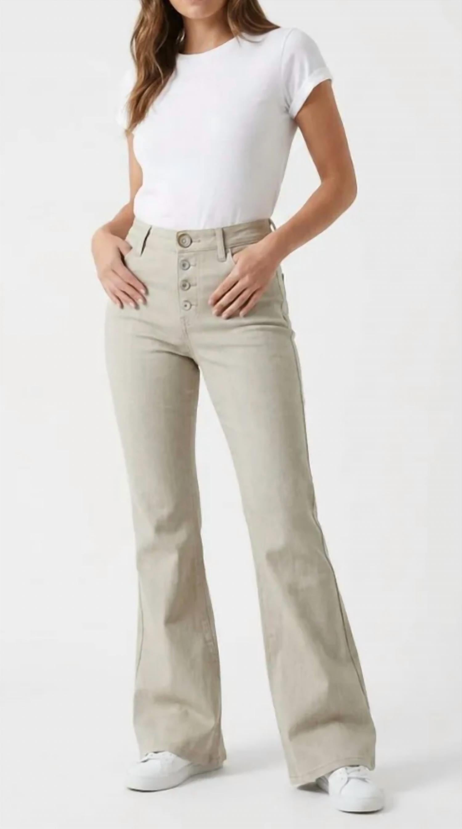 Gasoline - side zip wide leg jean