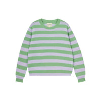 Jumper1234 - Women's Stripe Distressed Crew Sweater