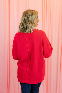 Free People Coast 2 Coast Thermal Tee in rouged cheeks - women's long sleeve top - view 4