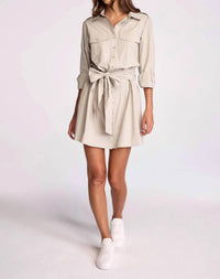 sundays Asterin Mini Dress in willow gray - women's dress
