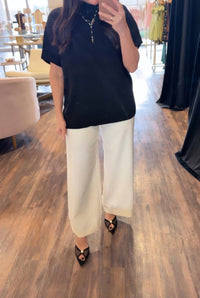 Glam - Harper Ivory Wide Leg Pants