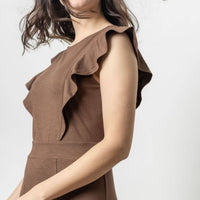 Lilla P - Flounce Trim Maxi Dress