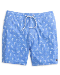 JOHNNIE-O Open Ocean Swim Trunk in seychelles - men's swimwear - detail view
