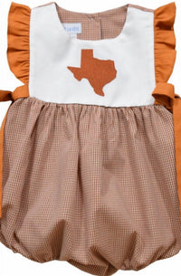 Vive La Fete - Girl's Texas Embroidered Gingham Bubble