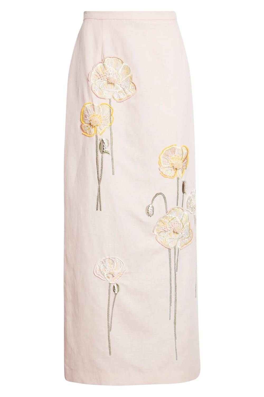 Bernadette - Women's Norma Embroidered Poppies Skirt