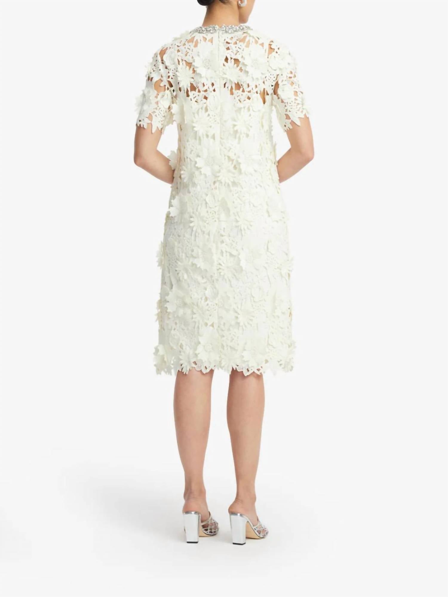Leo Lin - Sheridan Embellished Lace Midi Dress