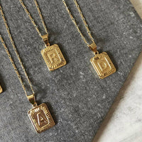 Bracha - Women's Initial Card Necklace