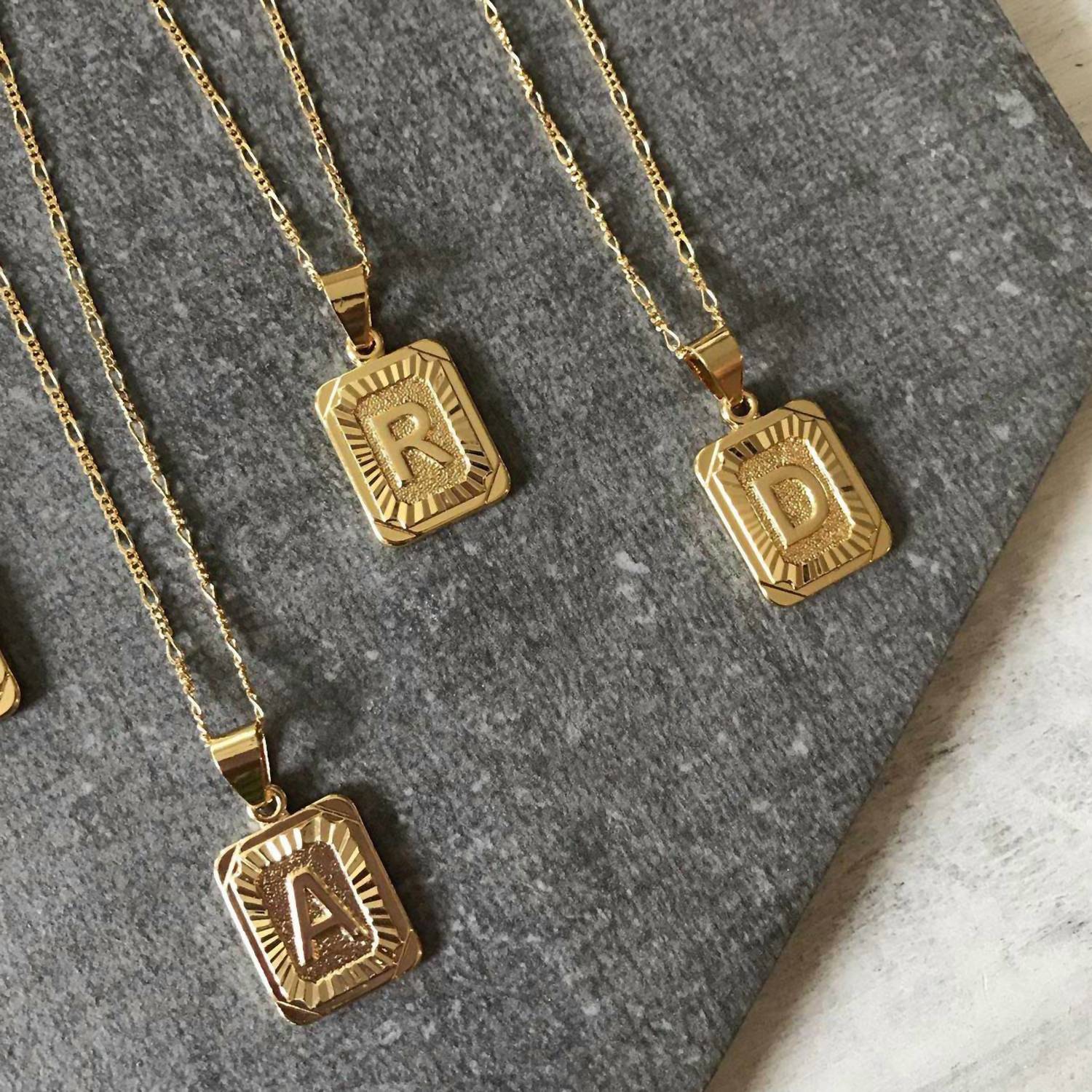 Bracha - Women's Initial Card Necklace