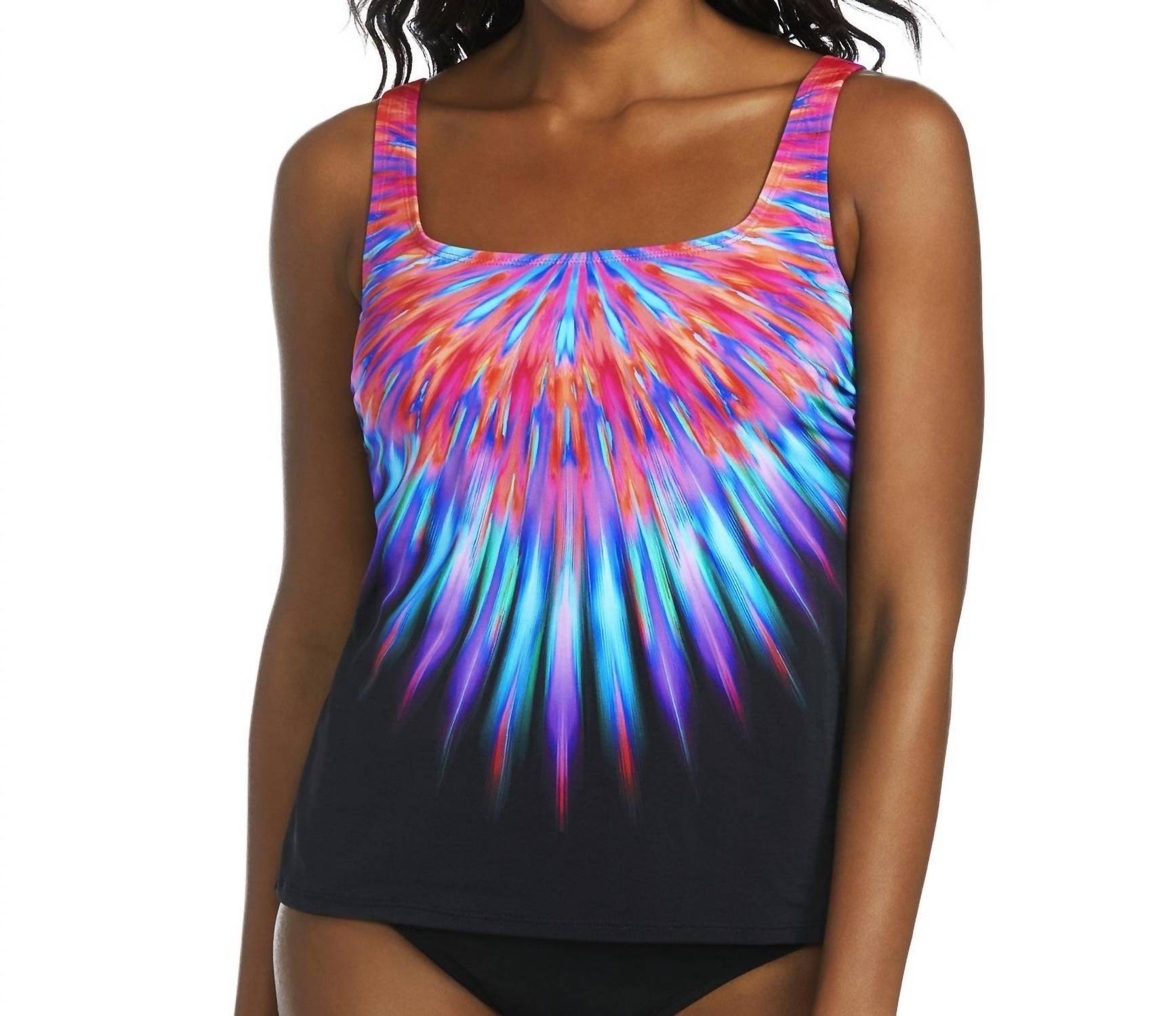 Active Spirit - Birds Of A Feather Square Neck Tankini Top