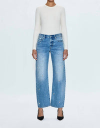 Pistola - Lexi Mid Rise Bowed Straight Jean