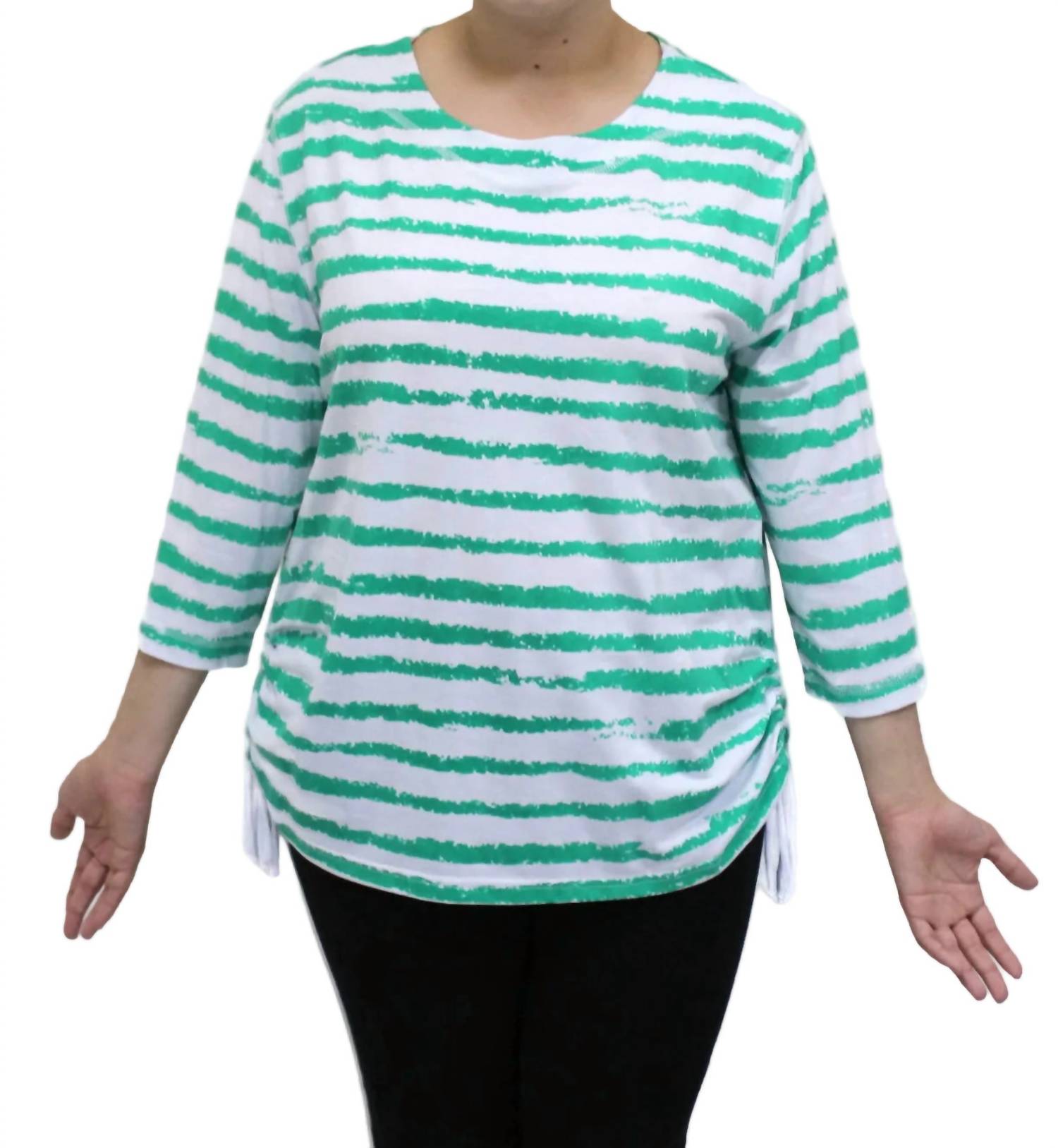 Links - Women's Striped Drawstring Top