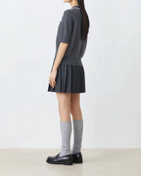 Suncoo - Polka Collared Knit Top
