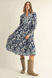 Jodifl - Bloom In Contrast Midi Dress