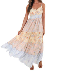In February Garden Party Floral Maxi Dress in pastel multi - women's dress - view 4