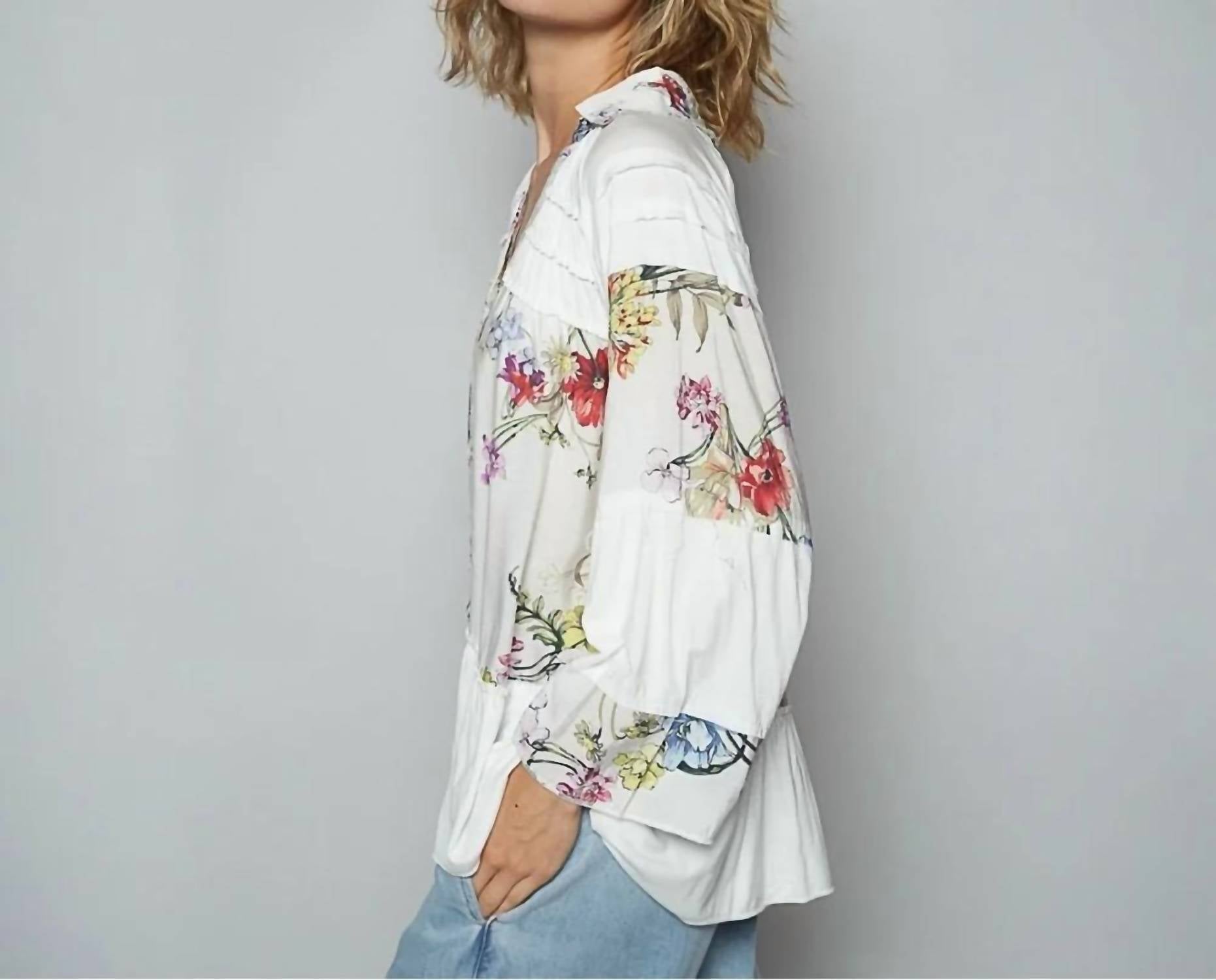 Pol - Ruffle Floral Top