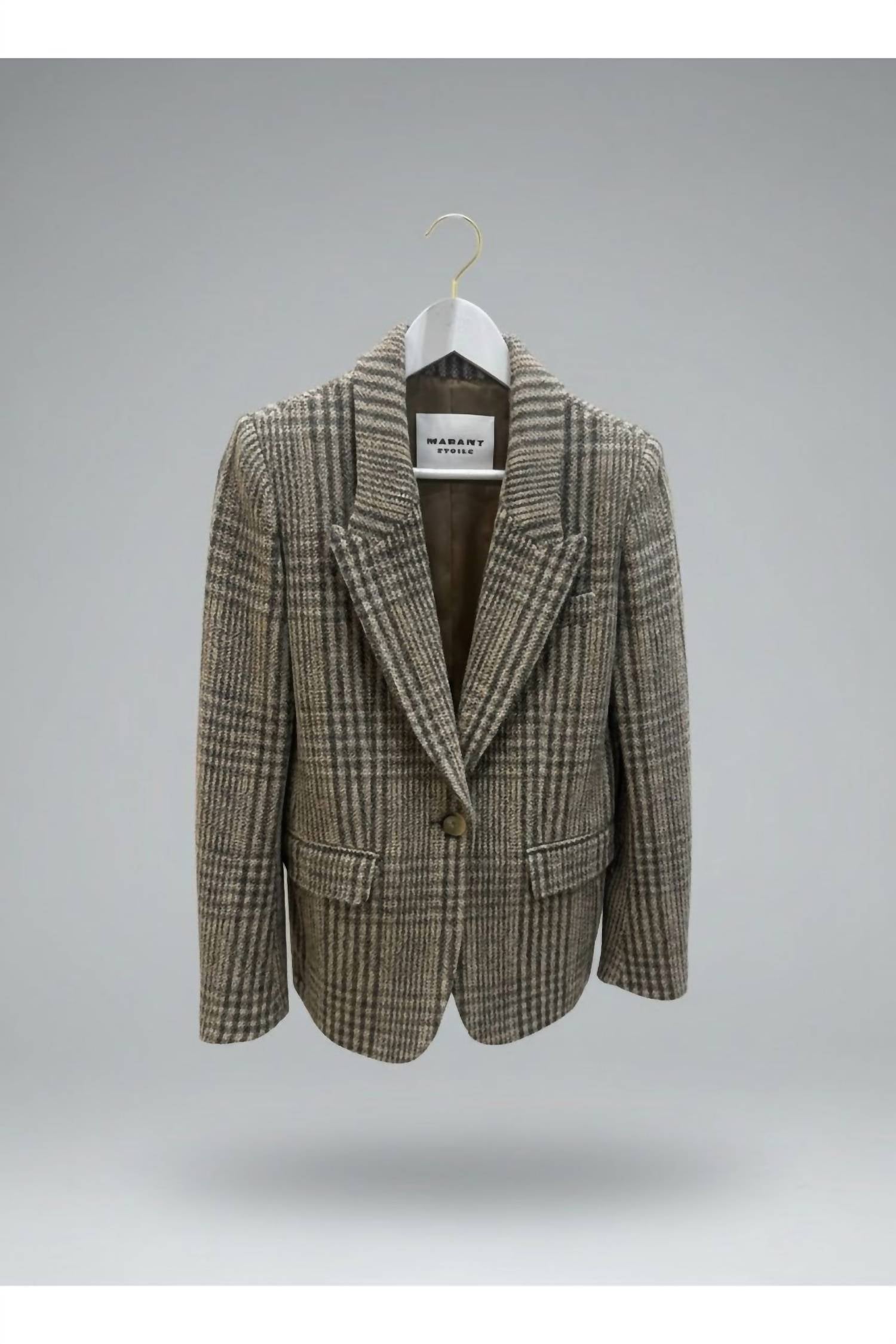 ISABEL MARANT Kerstin Long Sleeve Jacket in beige - women's jacket - view 4