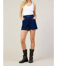 Skies Are Blue - stretch high waisted denim shorts