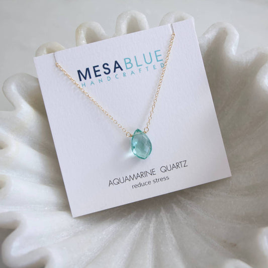 Mesa Blue - Women's Aquamarine Quartz Necklace