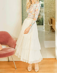 Mystree - Asymmetrical Ruffle Tulle Skirt