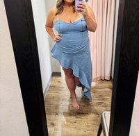 L&B - Strapless Denim Dress