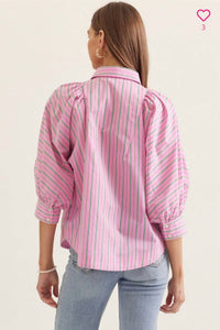 Entro - Palm Court Stripe Top