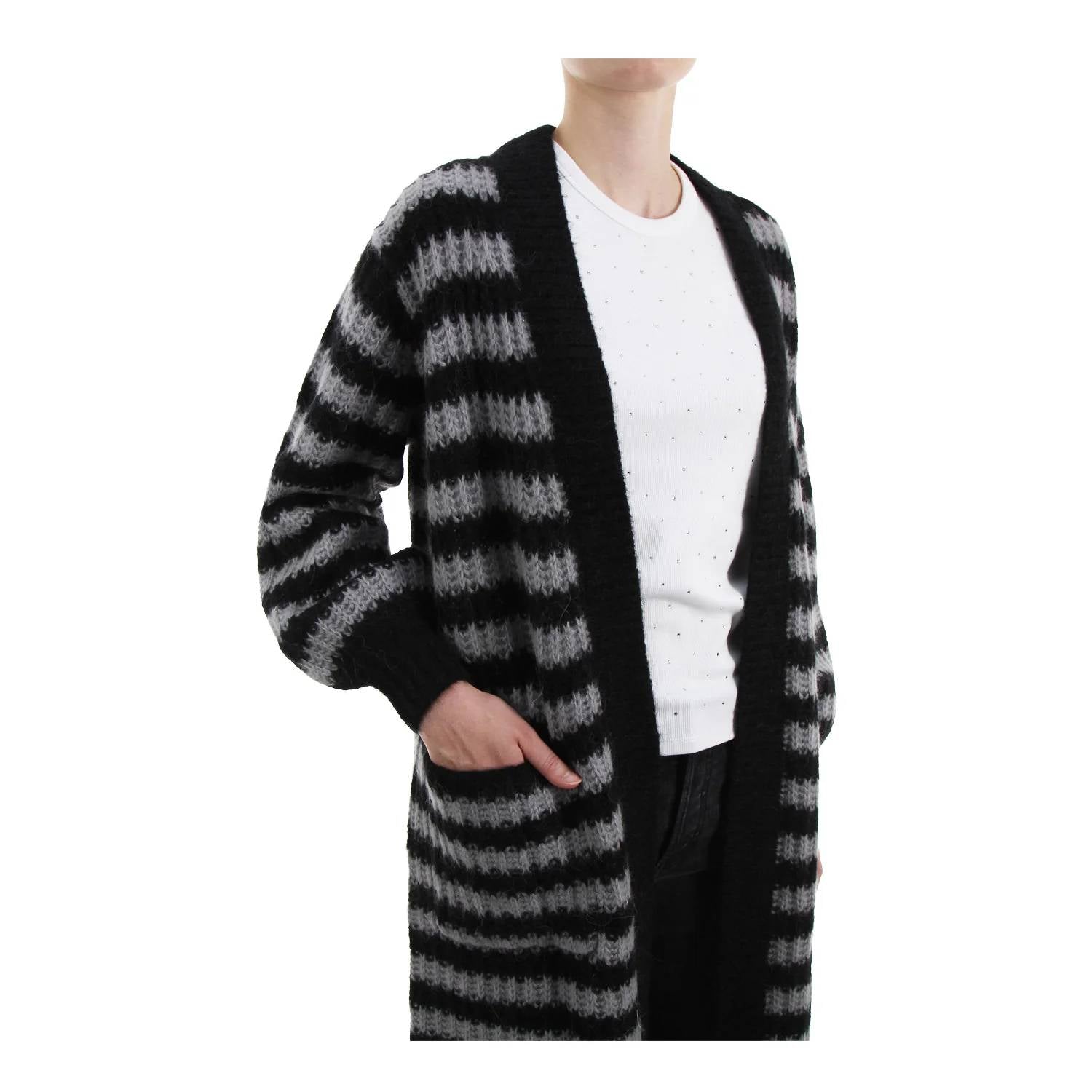 Luisa Cerano - Striped Long Wool Alpaca Sweater
