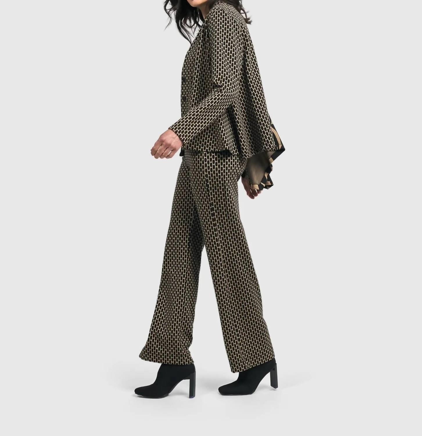 ALEMBIKA Brienne Mid Rise Trousers in hive - women's pants - alternate view
