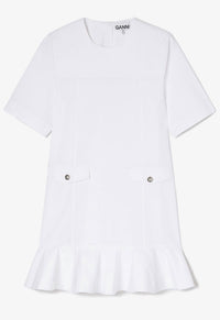 Ganni - Women's Stretch Cotton Mini Dress