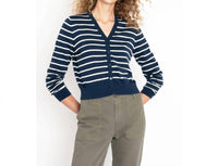 Kule - Clove Striped V-neck Cardigan