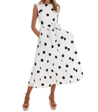 Klesis - Women's Polka Party Midi Dress