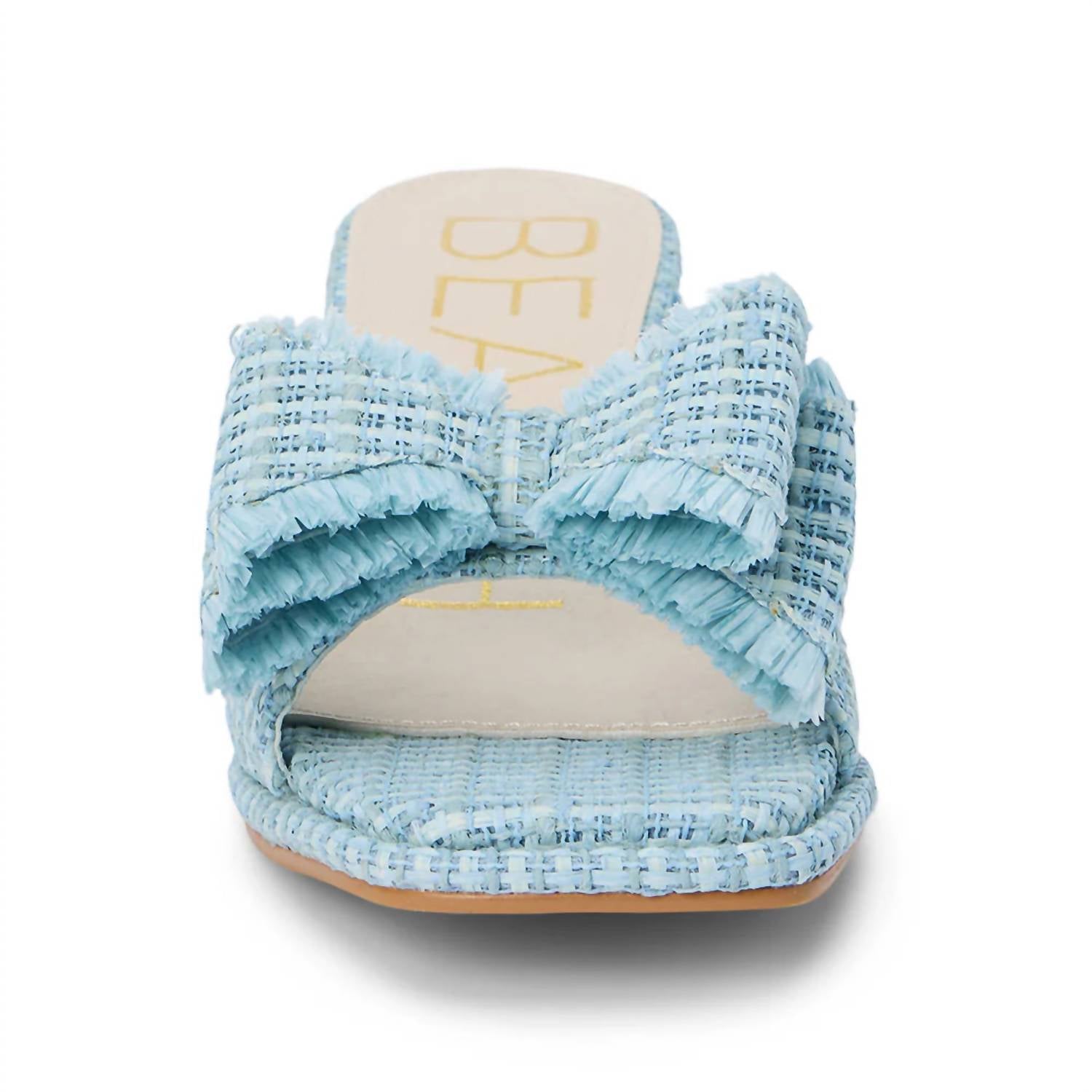 Beach by Matisse Women's Penelope Square Toe Kitten Heel Pumps in powder blue - women's sandal - view 4