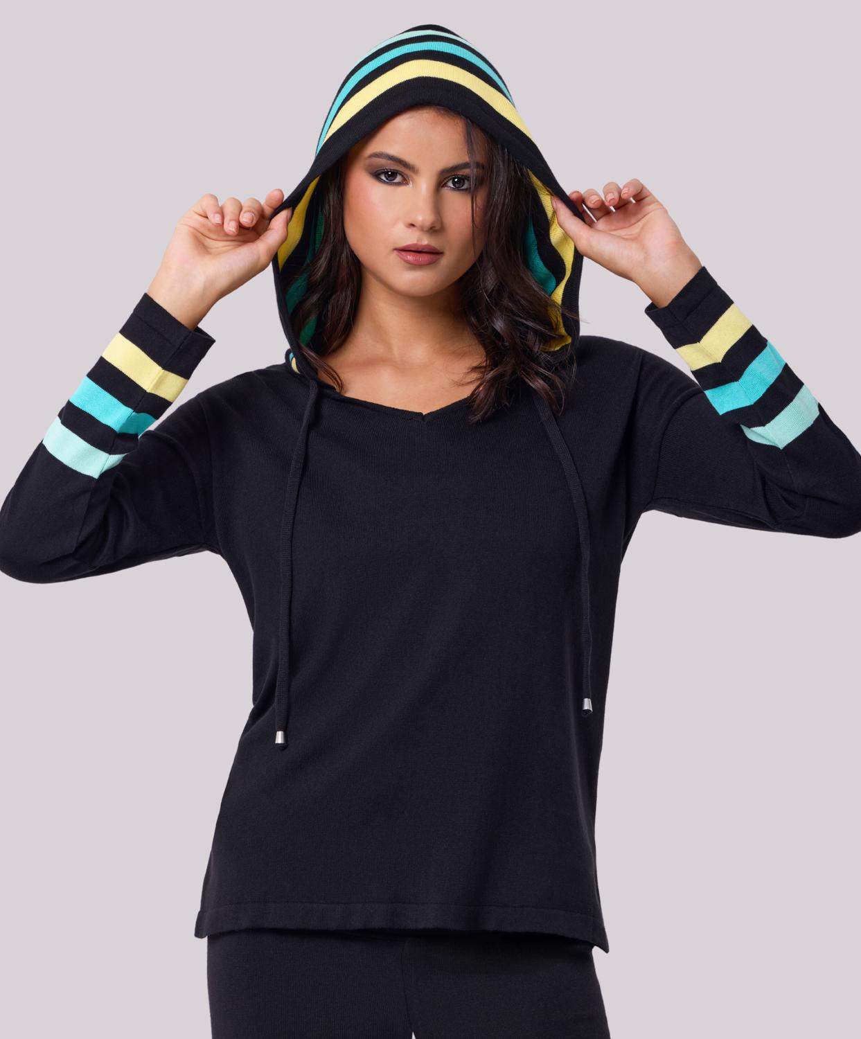 Angel Apparel - Knit Stripe Hoodie