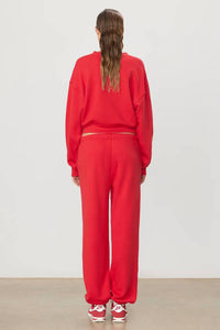 Eterne Boyfriend Pocket Sweatpants in scarlet - women's pants - alternate view