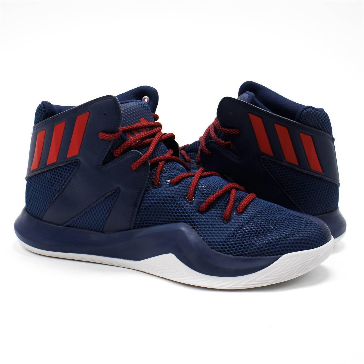 adidas Men's Sm Crazy Bounce Usa Basketball Shoes in navy scarlet - men's shoe - view 4