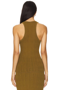 A.L.C. Iris Sleeveless Top in hazel - women's tank top - detail view