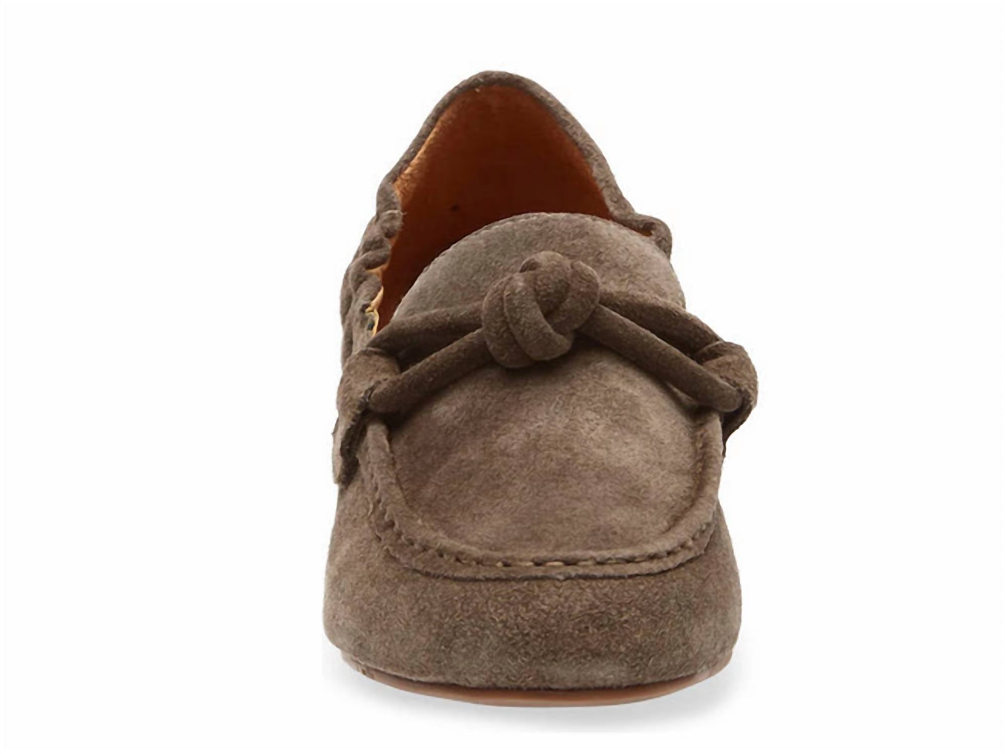 CHOCOLAT BLU Women's Anya Suede Loafers in taupe - women's flats - alternate view