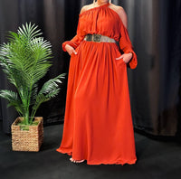Nina Cheyenne - Rust Radiance Maxi Dress