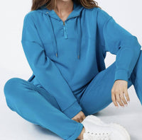 Esqualo - Modal tapered pant with satin taping