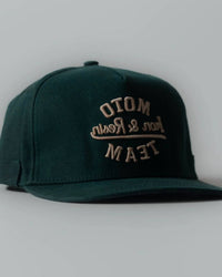 Iron & Resin Men's Moto Team Hat in green - men's hat - detail view