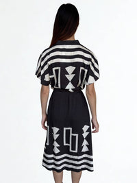 Thml - Short Sleeve Print Button Up Dress