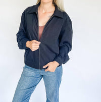 Hem & Thread - Jersey Zip Bomber Jacket