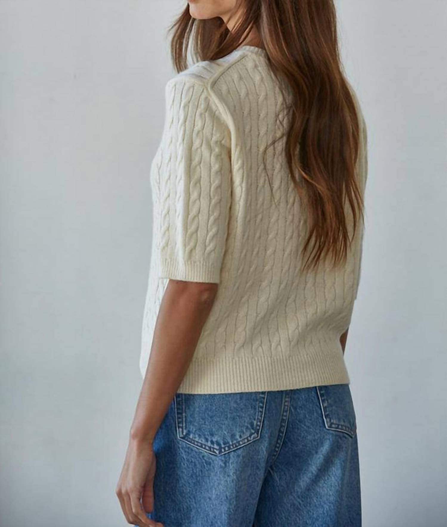 By Together - Bonjour Cable Knit Cardigan Top