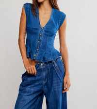 Free People - Dylan Denim Vest